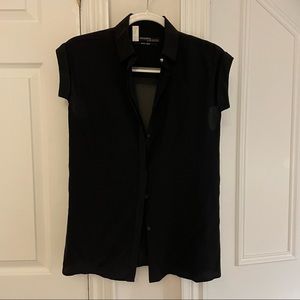 All Saints Black Silk Blouse